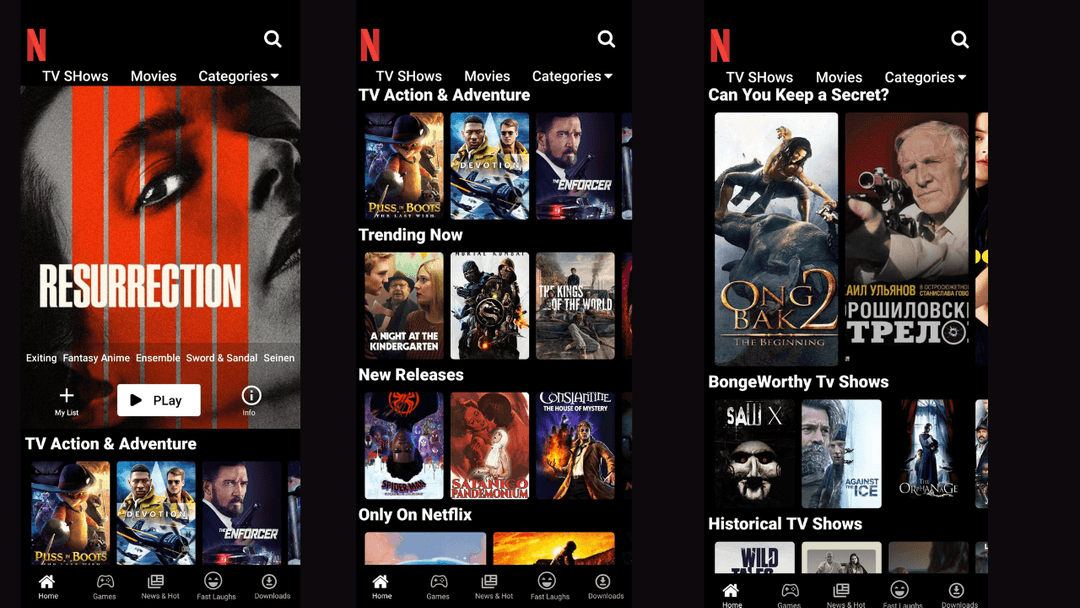 Netflix Android — project by Sushan Khadka (namelessnerd)
