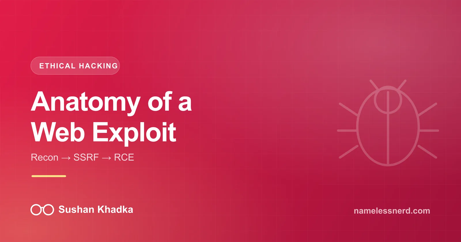 Anatomy of a Modern Web Exploit: From Recon to RCE — article by Sushan Khadka (namelessnerd)
